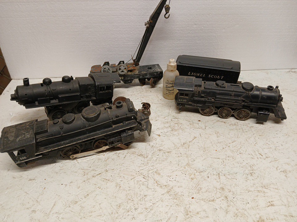 Lot Of 3 LIONEL/ Marx POSTWAR O GAUGE #666/1110 LOCOMOTIVE WITH TENDER