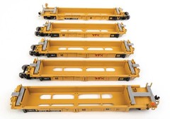 55673 Walthers HO Thrall 5-Unit Rebuilt 40′ Well Car TTX DTTX #748247