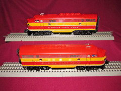 MTH MT-2052LP FLORIDA EAST COAST EMD AA DIESEL ENGINE SET WITH PROTO
