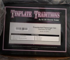 MTH 10-1122-1 Tinplate Presidential 4689 STD Gauge Engine & 4 Pass Cars NEW!