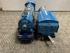+ MTH O Gauge Tinplate Two Tone Blue Comet 263E Steam Locomotive Traditional *ST
