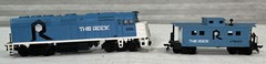 THE ROCK. BLUE & Caboose LOCOMOTIVE 3105 HO