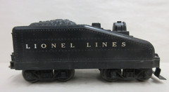 Lionel Lines Tender O Gauge 1:48 Scale Black Plastic Model Railroad Train Car