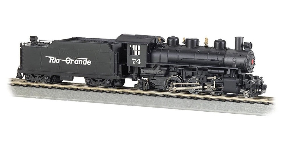 Bachmann 51526 HO Rio Grande Prairie 2-6-2 Steam Locomotive w/Smoke & Tender #74