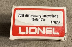 1975 Lionel Train 75th Anniversary Innovations Reefer Car 6-7502