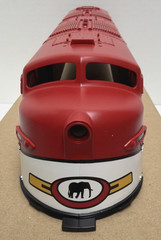 MTH RAILKING GREAT AMERICAN CIRCUS E-3 A-UNIT DIESEL LOCOMOTIVE SHELL ONLY – LN