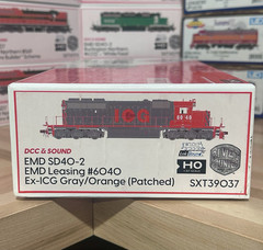 Scaletrains HO EMD SD40-2 EMD Leasing Ex-ICG #6040 DCC&Sound Gray/Orange NEW
