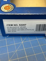 Bachmann Baltimore & Ohio Baldwin 4-6-0 Steam Loco #1355 52207 HO Scale Tested