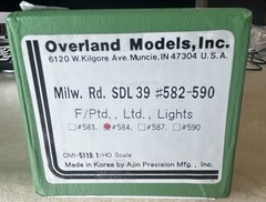 HO Brass Overland Models OMI-5119.1 Milw Rd. SDL39 Diesel Locomotive #584