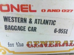 Lionel 6-8701 O Gauge General 4-4-0 Steam Locomotive and Tender & 3 cars LN+ L53