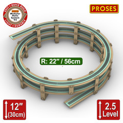 HO Scale Single Track Helix For Model Trains Radius: 22″ Height 12″, 2.5 Levels