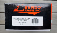 RAPIDO 1/87 HO VIA RAIL CANADA RDC-2 LATE PAINT SCHEME RD. #6215 DCC SOUND 16656