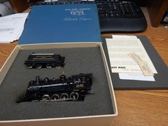 UNITED SCALE MODELS MA&PA 2-8-0 PAINTED BRASS ENGINE & TENDER USED IN BOX RUNS