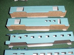 HO OK Streamliners 6 Aluminum passenger car shells Painted for VIA RAIL