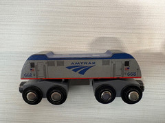 NIB wooden Amtrak ACS-64 intercity NEC locomotive Brio Thomas IKEA compatible