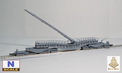1/160 (N-scale) WWII German K-12 railway Gun /w wheels & coupliers resin kit