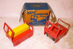 TWO General Models Corporation O-Gauge ‘Mac’ Powered Handcars: 1 is NEW IN BOX