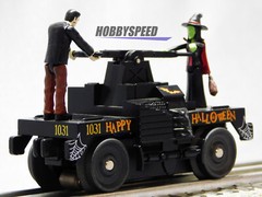 MTH RAILKING HALLOWEEN (BLACK) OPERATING HAND CAR MOW railroad 30-5242 NEW