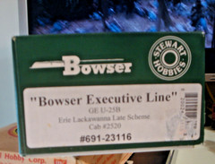 HO. BOWSER. ERIE LACK. # 2520 LATE SCHEME. GE U-25B. EXECUTIVE LINE.