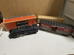 Lot Vintage Lionel #221 NYC 2-6-4 Steam Locomotive & Pacemaker Freight Cars