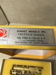 Vintage Sunset Model HO PRR 2-10-0 Brass Locomotive & Tender EX / Box