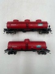 Ho Scale Engine Bachmann Silver Series Set Of 4 Tank Cars Shell, Penn Salt