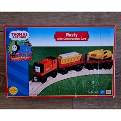Thomas Wooden Railway Rusty with Construction Cars Train Set NIB 99162 Vintage