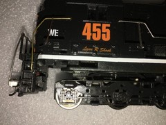 HO TYCO Custom painted Wheeling & Lake Erie C630 Shell, Bachmann Chassis