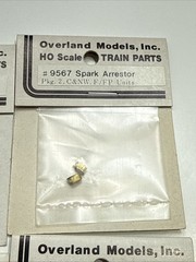 HO scale locomotive PARTS brass Overland Model 9567 Spark Arrestor C&NW F/FP Lot