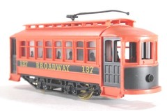 HO Scale Tyco “Broadway” Powered Unlighted Trolley Tested Operates Xlnt Cond