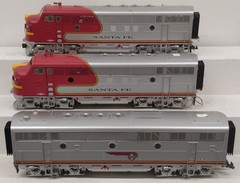 USA Trains 26A, 26,& 26C G Santa Fe F-3 ABA Diesel Locomotive Set