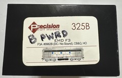 Precision Craft HO 325B CB&Q EMD F3 F3A #9962B DC/ No Sound CB&Q Ho