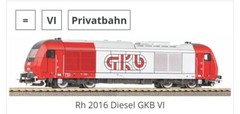 Piko Rh 2016 GKB Diesel Locomotive 57999 HO Scale DCC Ready