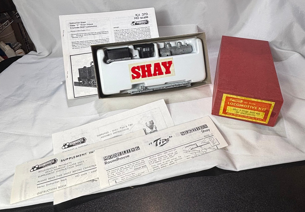 Vtg Roundhouse HO Scale Locomotive Kit Hon3 3 Truck Shay Kit 390 In Box *READ*
