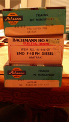 ONE VINTAGE ATHERN AMTRAK LOCO. , ONE BACHMAN AMTRAK LOCO & ONE ATHERN BAGGAGE