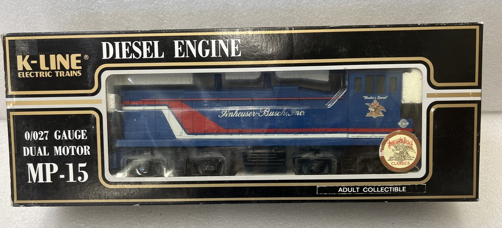 K-Line, #K2298-0001 Anheuser Busch MP-15 Diesel Engine O Gauge NOS see ad. (F17)