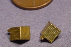 HO/HOn3 WOOD BOX STYLE LOCOMOTIVE CAB SEATS WISEMAN BACK SHOP BRASS PARTS HBS021