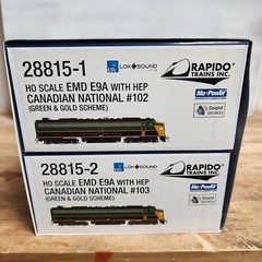 RAPIDO 28815 Canadian National EMD E9A w/ HEP SET #102 & 103 ESU LokSound DCC HO