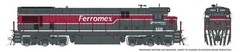 Rapido 42113 HO GE C36-7 – Standard DC Ferromex #9336 (gray, red, white)