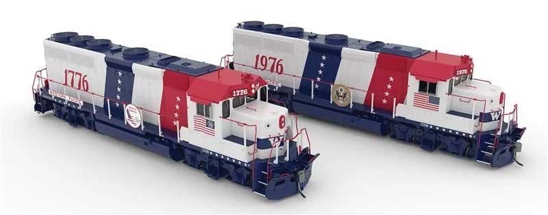 Rapido 40560 HO EMD GP40 2 Pack- LokSound and DCC Western Pacific #1776, 1976