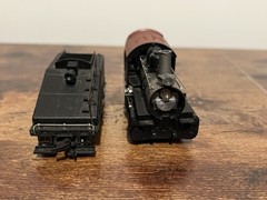 RIVAROSSI ITALY RSO C.&N.W.R. HO COAL Engine LOCOMOTIVE & COAL TRAILER Untested