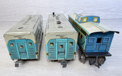 Marx Train Lot of 3 Baltimore & Ohio O Gauge #62 Locomotive, Caboose & Dummy