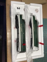 Rail King Alco PA Diesel AA Set w/ Proto Die-Cast 6 Wheel Trucks -obo-