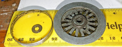 ~1 3/4″ LATER STYLE 1688 OPEN SPOKE WHEEL W/SPACER &TIRE AMERICAN FLYER ORIGINAL