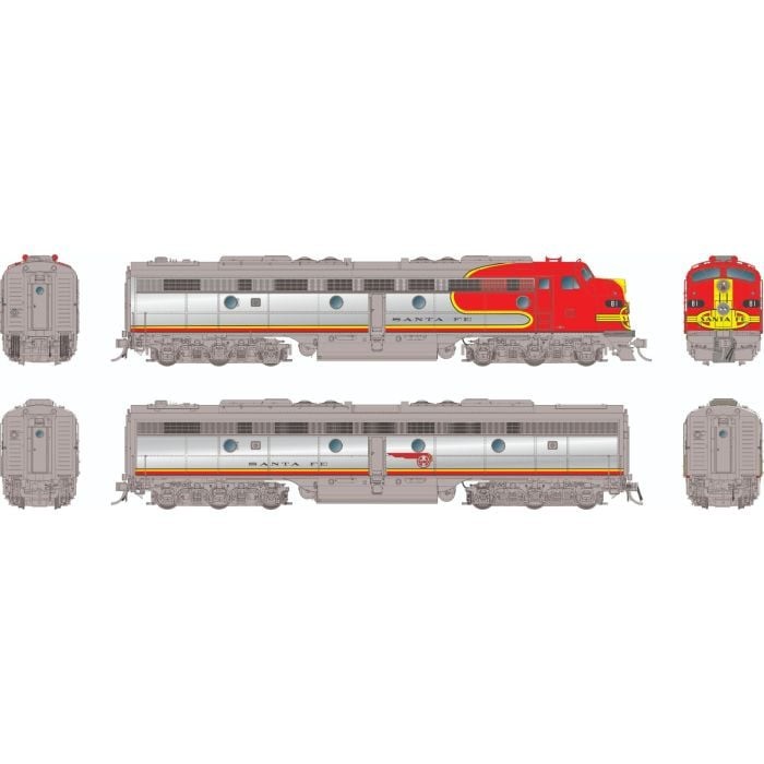 Rapido HO Scale ~ EMD E8A & E8B ~ Santa Fe AT&SF #81L & #81A ~ DC Version ~28074