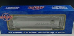 ATLAS ACF 3-BAY CYLINDRICAL HOPPER WABASH #6336-1 0 SCALE NIB TRUE 1/4″ SCALE