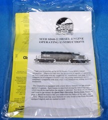 MTH O Gauge Scale B&O Chessie System SD40-2 Diesel Engine w/ QSI PS / 20-2216-1
