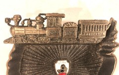 Vintage Union Pacific Locomotive No. 119 Utah Transcontinental Railroad Ashtray