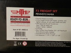 NICE! MTH 81-4002-0 HO Pennsylvania F-3 Diesel RTR Freight Train Set w/Extras!