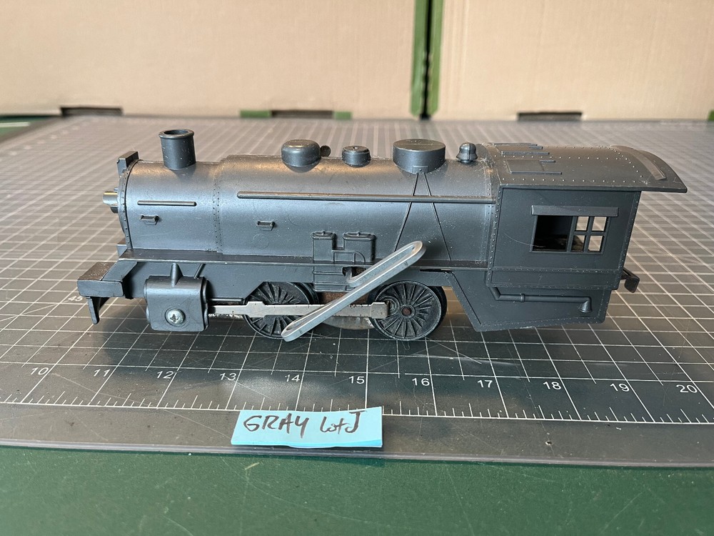 Marx O Train SCARCE GUNMETAL GRAY Clockwork Windup Locomotive Engine RUNS Lot J